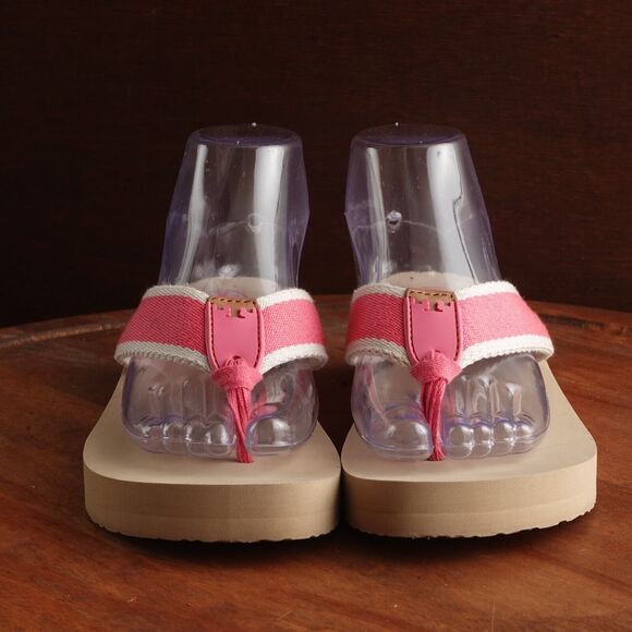 Tory Burch Pink and Tan Platform Sandals - Picture 3 of 12